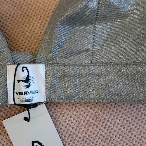 Silver top new, 100% organic cotton Viervier XS