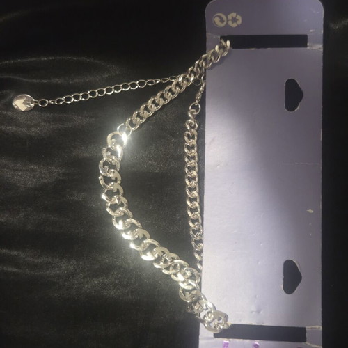 Chain necklace Claire's silver with adjustable extension new