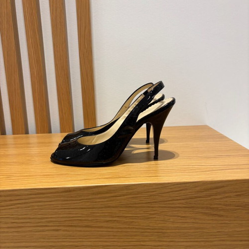 Summer sandals 10cm size 37 black pumps like new