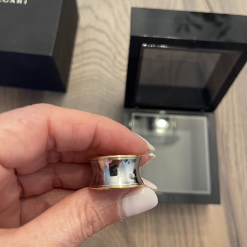 Bvlgari B.zero1 4-Band ring like new, pink gold and steel