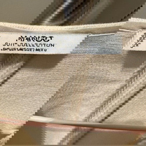 Mango kimono cardigan with fringes like new, white and beige