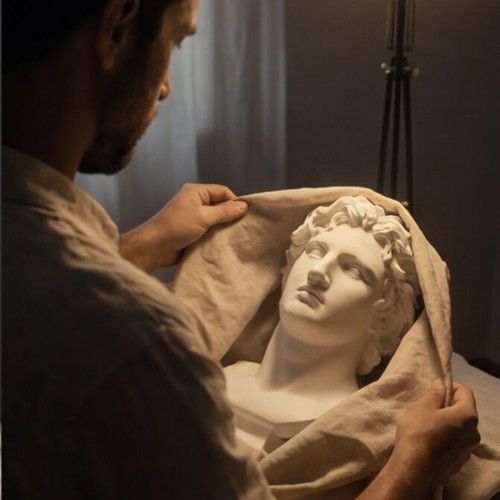 Alexander the Great 3D printed bust 22cm new, MAT PLA