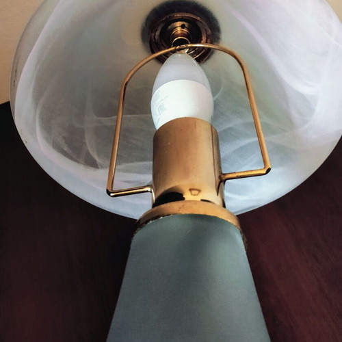 Murano Art Deco Mushroom Lamp like new