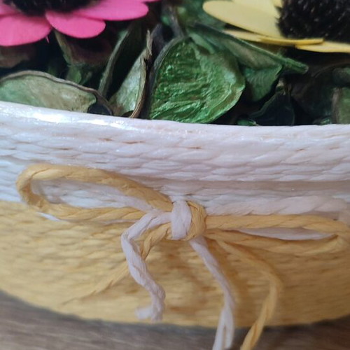 Basket with dried flowers like new