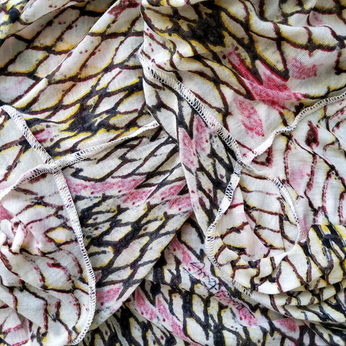 Just Cavalli vintage Y2K reptile print cotton mesh top, pink multicolor