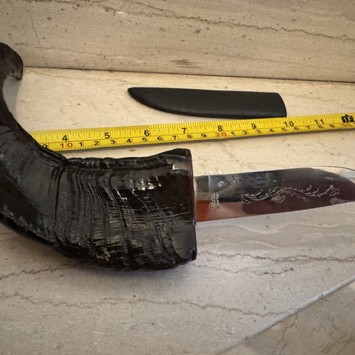Vintage Decorative Knife "KLINIS" with Natural Horn Handle