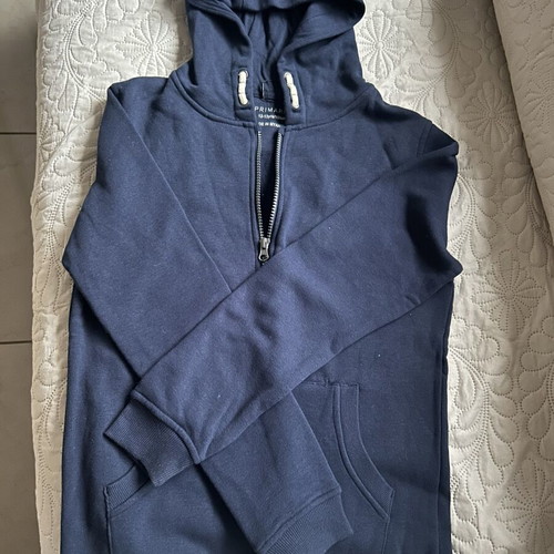 Cotton zip up kids jacket Primark new, dark blue 12-13 years 158cm