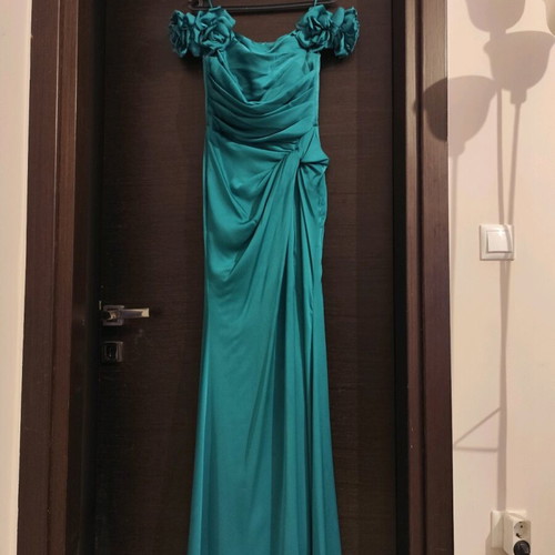 Formal dress like new, green turquoise, size S