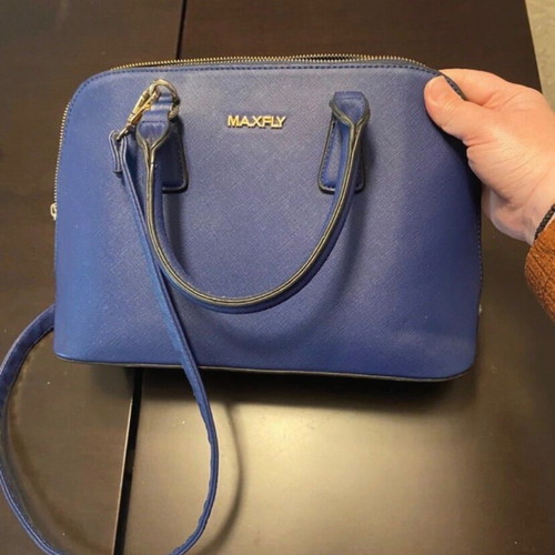 Handbag shoulder bag like new, blue and black