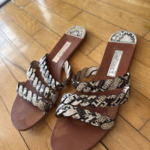 Zara slippers size 39, black and white