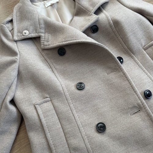 H&M beige pea coat size 44