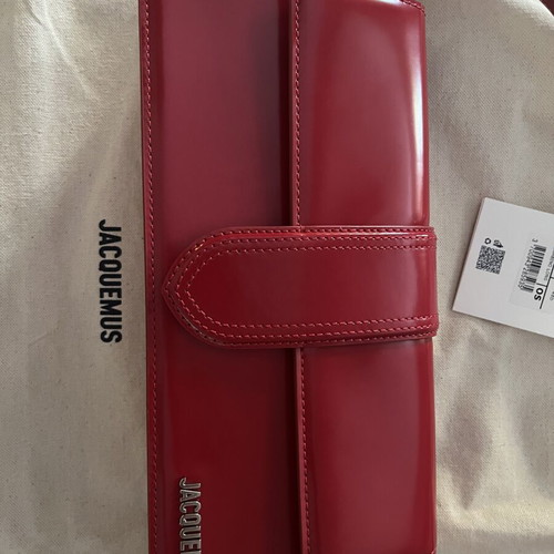 Jacquemus The Long Bambino Handbag new, red with silver hardware