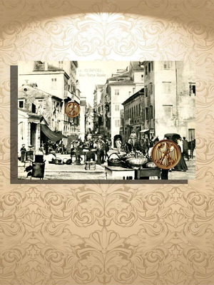 Postcard Corfu Rue Porta Reale used, French edition
