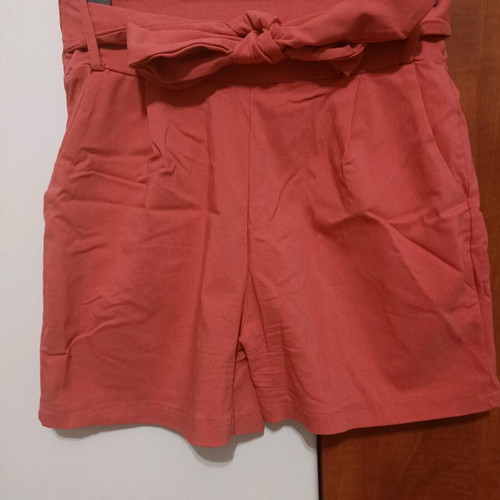 Watermelon women's high-waist shorts Small like new, pink with bow belt