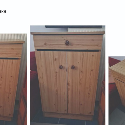 Shoe rack and cabinet set