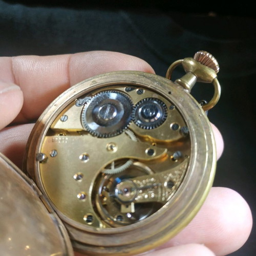 Pocket watch used, engraved, SCRILD Freres & Co Eterna