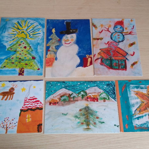 Christmas cards Floga like new, pack of 6 folded