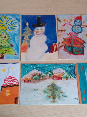 Christmas cards Floga like new, pack of 6 folded