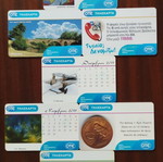 Greek phone cards 2011, pack of 7