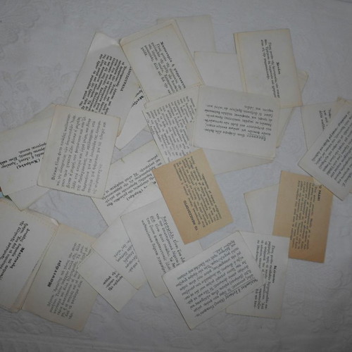 Herbal student cards used, pack of 50, 1950s-60s