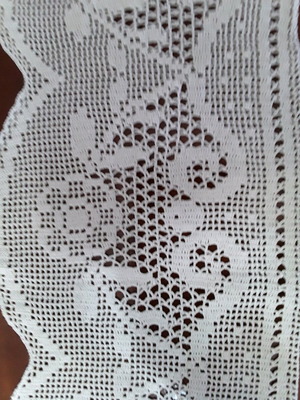 Lace curtain trim white 22cm x 2.20m new