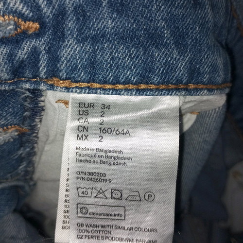 Denim overalls size 34 Bershka like new, blue