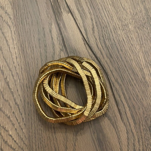 Zara elastic bracelets, set of 7, gold color