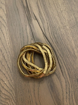 Zara elastic bracelets, set of 7, gold color