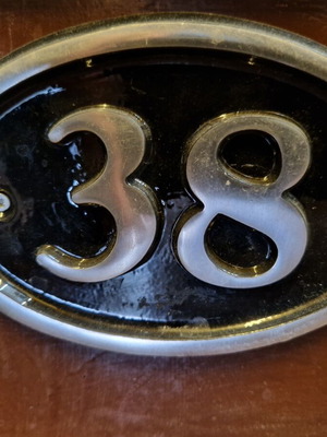 Aluminum street number 38 like new