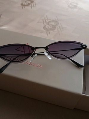 Slim AV sunglasses new with purple lenses and silver frame