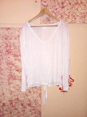 White sugar blouse women's H&M new