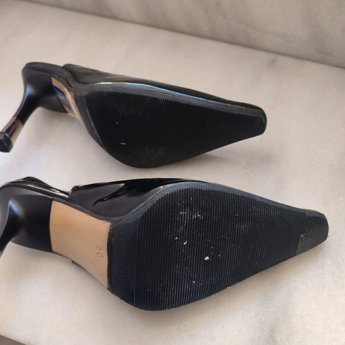 Chaniotakis black patent leather women's pumps size 36 like new
