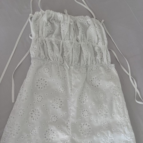 Missguided white embroidered jumpsuit