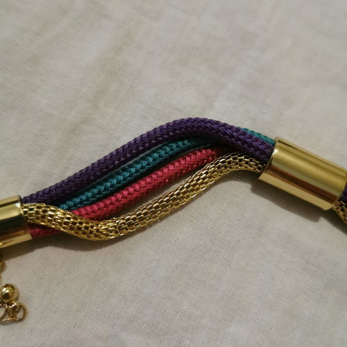 Bracelet multicolored with gold details like new
