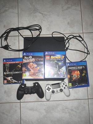 Sony PlayStation 4 Slim 500GB κονσόλα σαν καινούργιο με 4 παιχνίδια