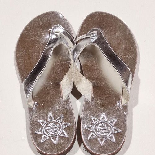 Leather sandals new, size 39, silver