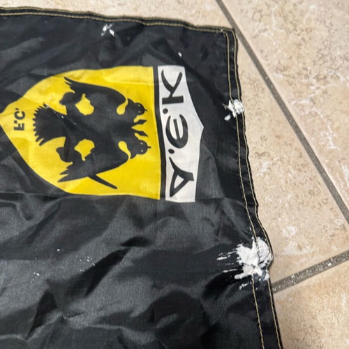 AEK flag large 90x1.50 used, authentic