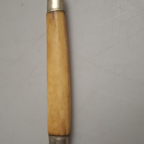 Antique forks with bone handles used, set of 9