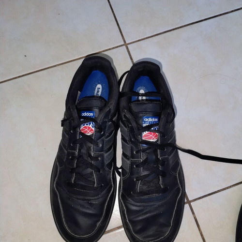 Παπούτσια Adidas Hoops μεταχειρισμένα, casual, μέγεθος 44.5, μαύρο και καφέ