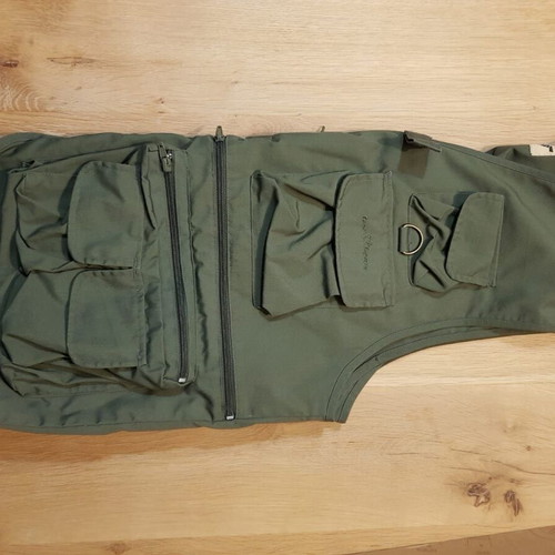 Men's solid color Cargo (Utility) vest green like new Coronel Tapiocca XL