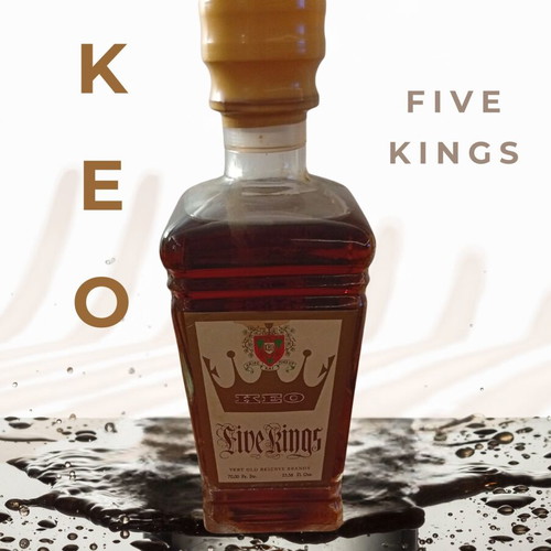 KEO Five Kings Very Old Reserve Brandy new, vintage Cypriot
