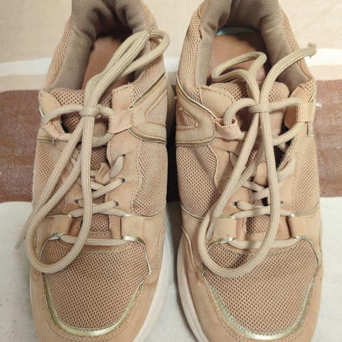 Women's sneakers size 39 used, beige