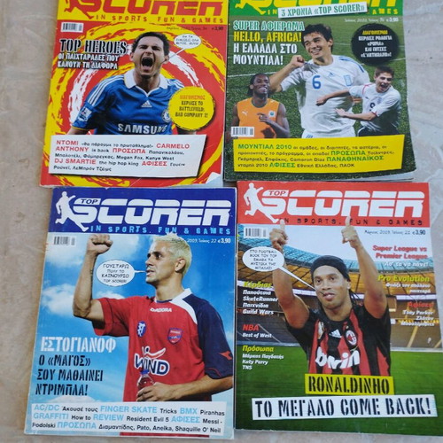 Top scorer magazines used, pack of 4