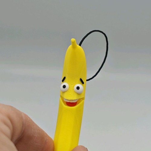 Banana keychain new 3D printed with movable mouth