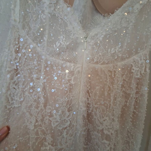 AKVINA Wedding Dress B Boutique mermaid silhouette like new, white