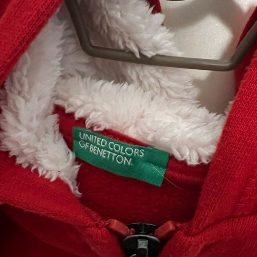 Benetton cardigan used, red, size XXL