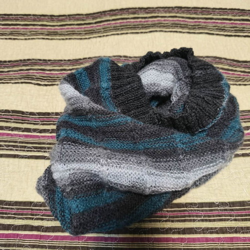 Knitted neck scarf handmade, new, unisex