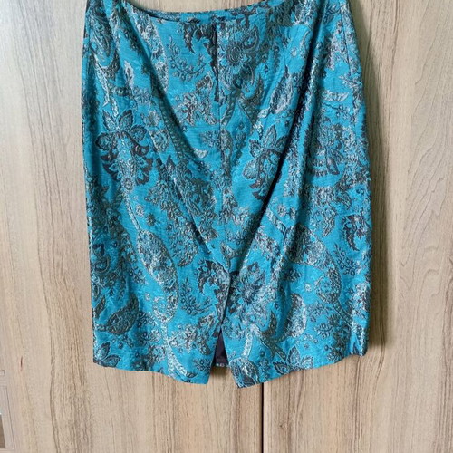 Raxevsky three-piece turquoise brocade suit, new
