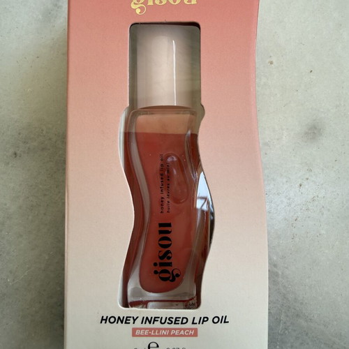 Gisou Honey Infused Lip Oil Bee-llini Peach 8ml new