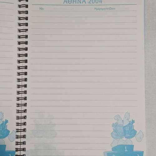 Notebook with Athens 2004 Olympic Games mascots new